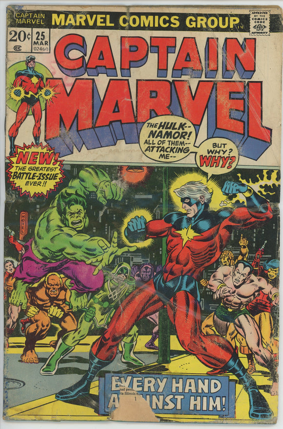 Captain Marvel #25 (1968) - 1.0 FR *2nd Appearance Thanos*