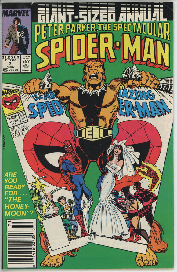 Spectacular Spider-Man Annual #7 (1976) - 7.5 VF- *Honeymoon Issue* Newsstand