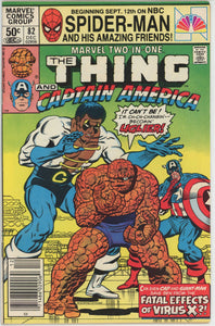 Marvel Two In One #82 (1972) - 8.0 VF *Thing/Captain America* Newsstand