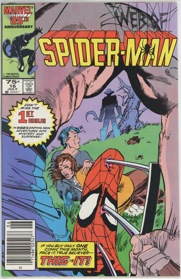 Web of Spider Man #16 (1985) - 8.5 VF+ *Underworld* Newsstand