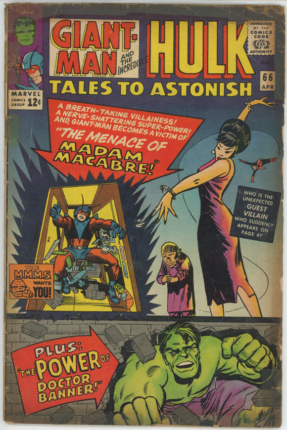 Tales To Astonish #66 (1959) - 1.8 GD- *1st Appearance Madame Macabre*