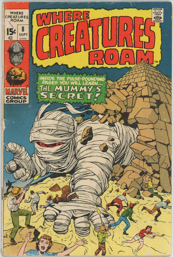 Where Monsters Roam #8 (1970) - 3.5 VG- *When the Mummy Walks*