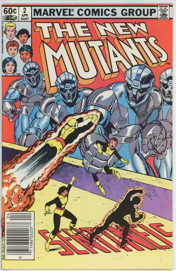 New Mutants #2 (1983) - 7.5 VF- *Sentinels* Newsstand