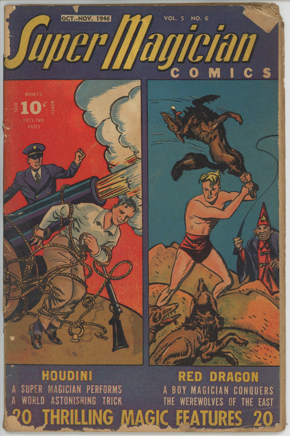 Super Magician Comics Vol. 5 #6 (1945) - 0.5 PR *The Invisible Monster*