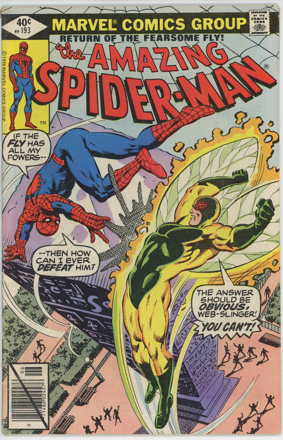 Amazing Spider Man #193 (1963) - 4.5 VG+ *The Wings of the Fearsome Fly*