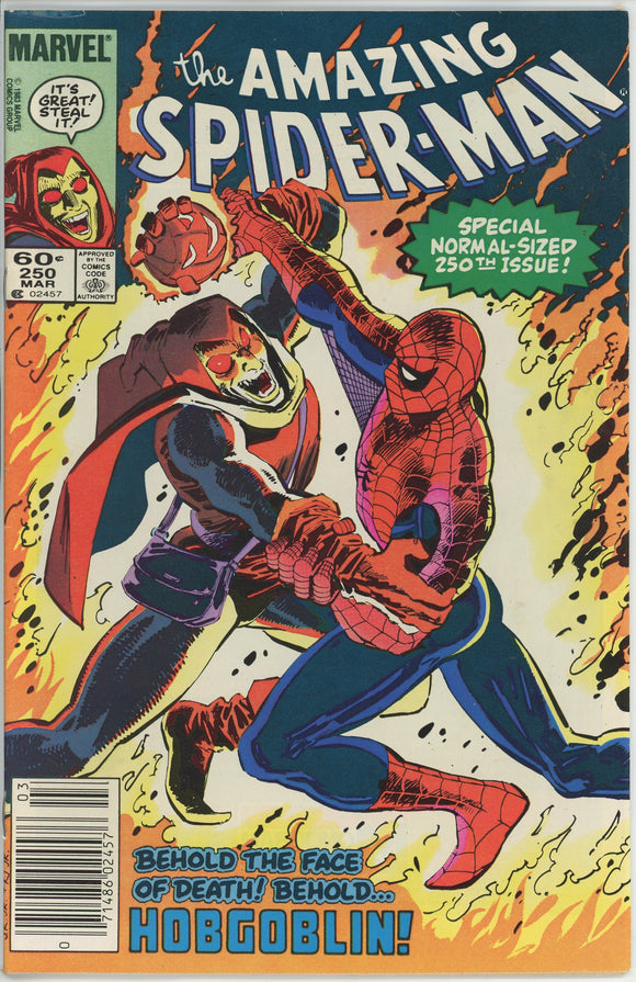 Amazing Spider Man #250 (1963) - 7.5 VF- *Awesome Hobgoblin Cover* Newsstand