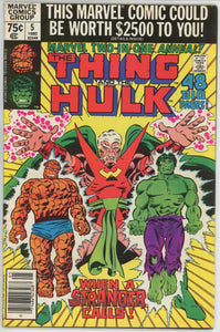 Marvel Two In One Annual #5 (1974) - 7.0 FN/VF *Thing/Hulk*