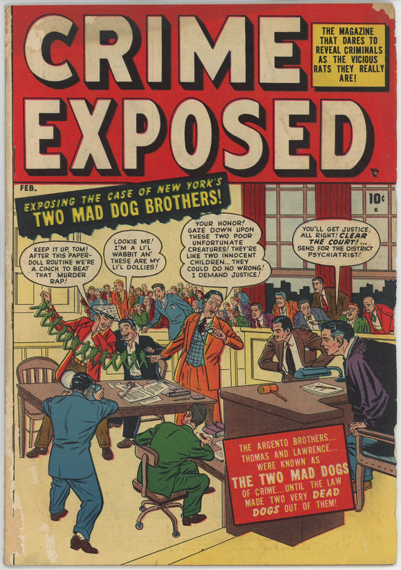 Crime Exposed #2 (1948 Atlas) - 1.8 GD- *Man Without A Face* Pre Code