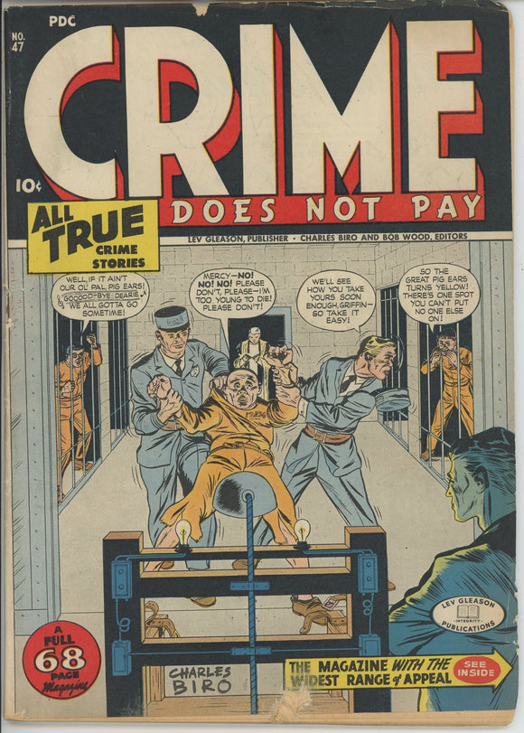 Crime Does Not Pay #47 (1942) - 3.5 VG- *Fingers of Death*