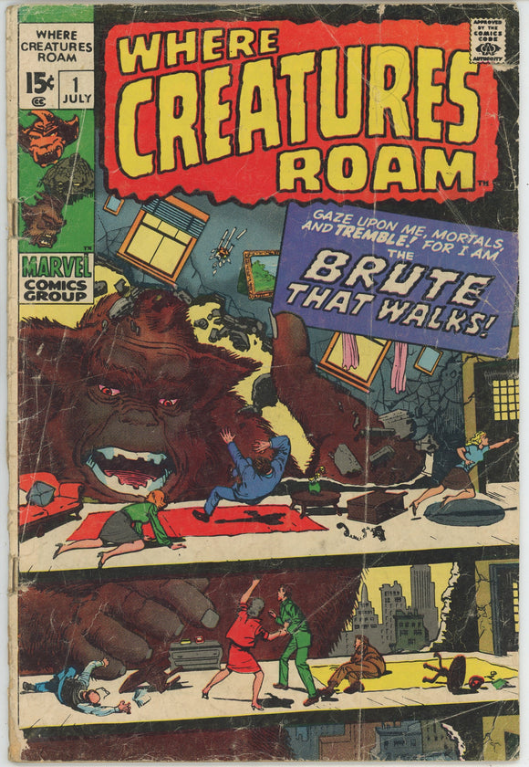 Where Creatures Roam #1 (1970) - 1.5 FR/GD *Vandoom/Kirby Art*