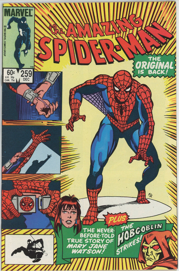 Amazing Spider Man #259 (1963) - 8.0 VF *Classic Cover/MJ Origin Story*