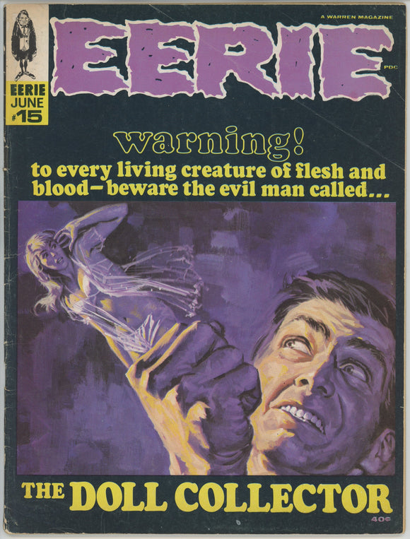 Eerie #15 (1966 Warren Magazine) - 3.5 VG- *The Graves of Oconoco*