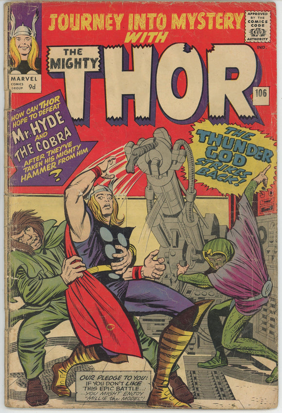 Thor #106 (1962) - 1.8 GD- *The Thunder God Strikes Back* Journey Into Mystery