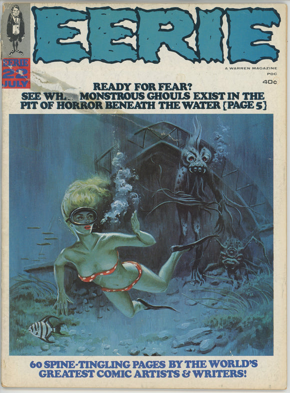 Eerie #22 (1966 Warren Magazine) - 2.5 GD+ *Vic Prezo Bikini Cover*