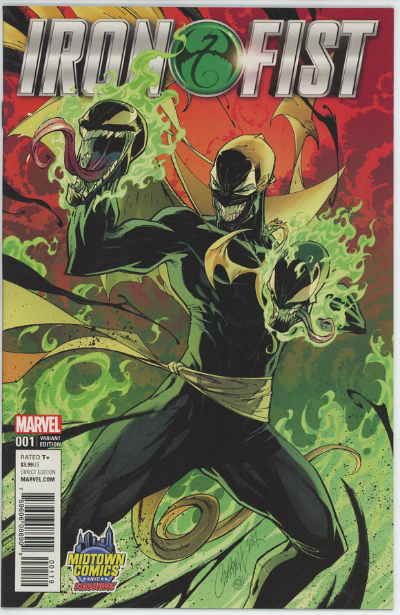 Iron Fist #1 (2017) - 9.2 NM- *J. Scott Campbell Variant Cover*