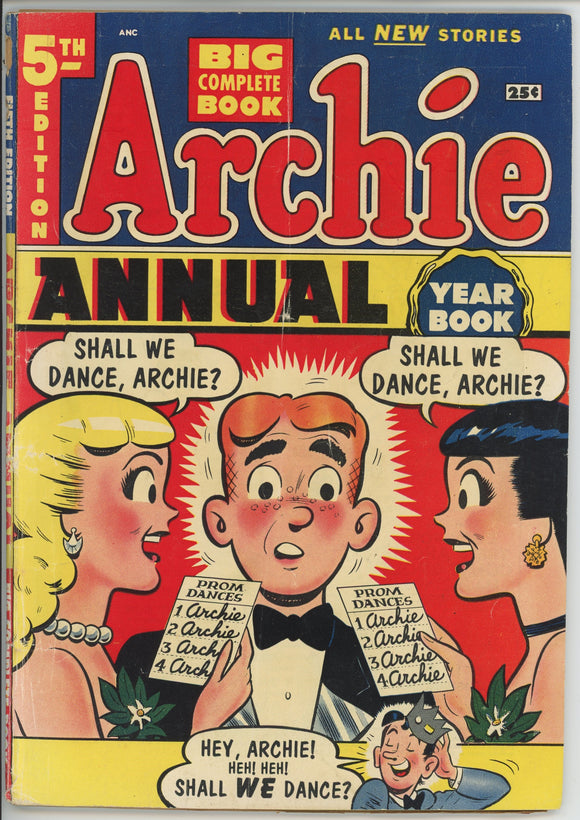 Archie Annual #5 (1950) - 3.0 GD/VG *The Apple Knocker*