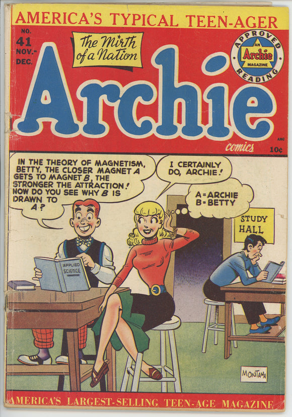 Archie #41 (1943) - 3.5 VG- *Bob Montana Cover*