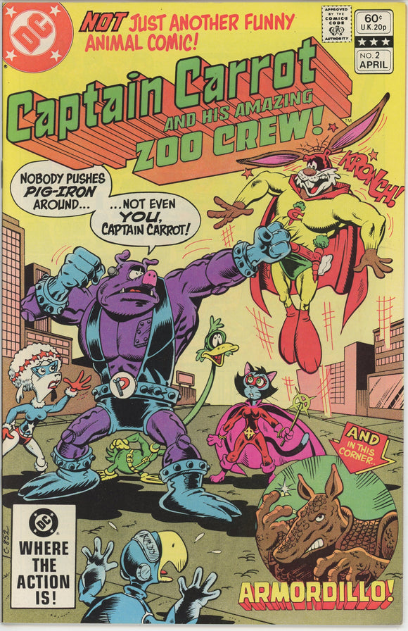 Captain Carrot #2 (1982) - 9.2 NM- *Macabre Menace of the Mammal Amordillo*