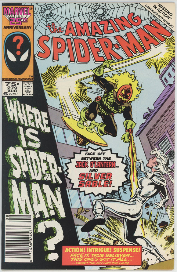 Amazing Spider Man #279 (1963) - 9.0 VF/NM *Silver Sable/Jack O Lantern* Newsstand