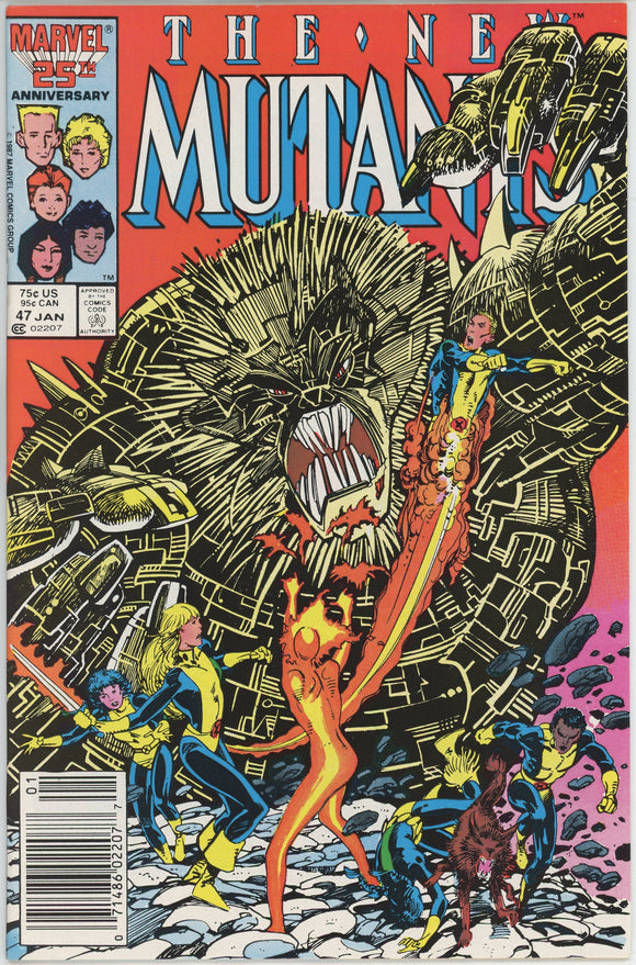 New Mutants #47 (1983) - 6.0 FN *My Heart for the Highlands* Newsstand