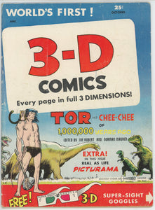 3-D Comics Tor #2 (1953) - 3.5 VG- *One Million Years Ago* St. John