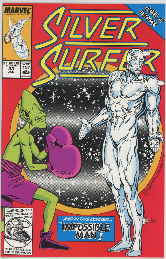 Silver Surfer #33 (1987) - 9.2 NM- *Impossible Man/Acts of Idiocy*