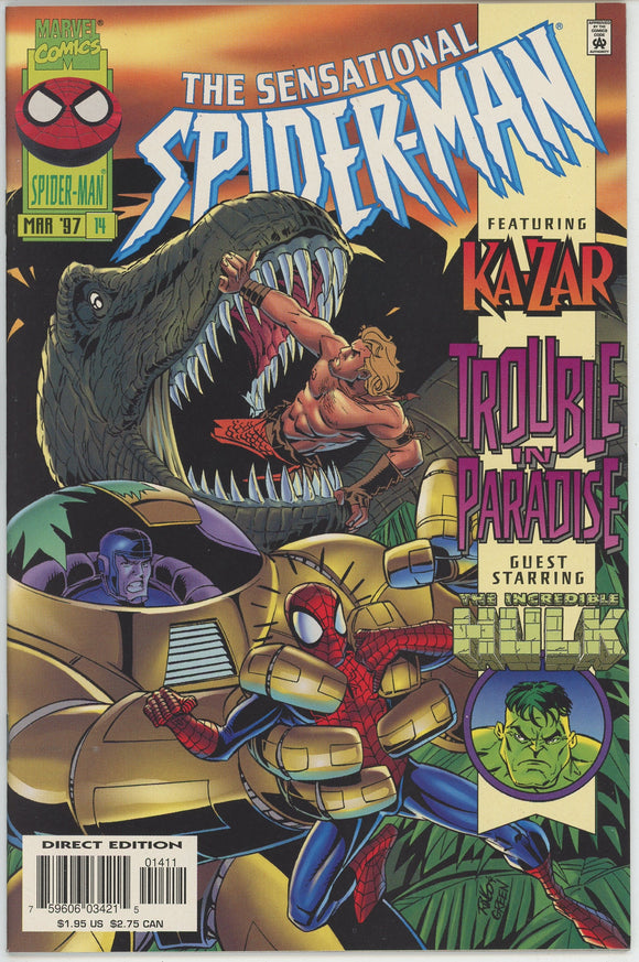 Sensational Spider-Man #14 (1996) - 9.4 NM *Hulk/Shanna*