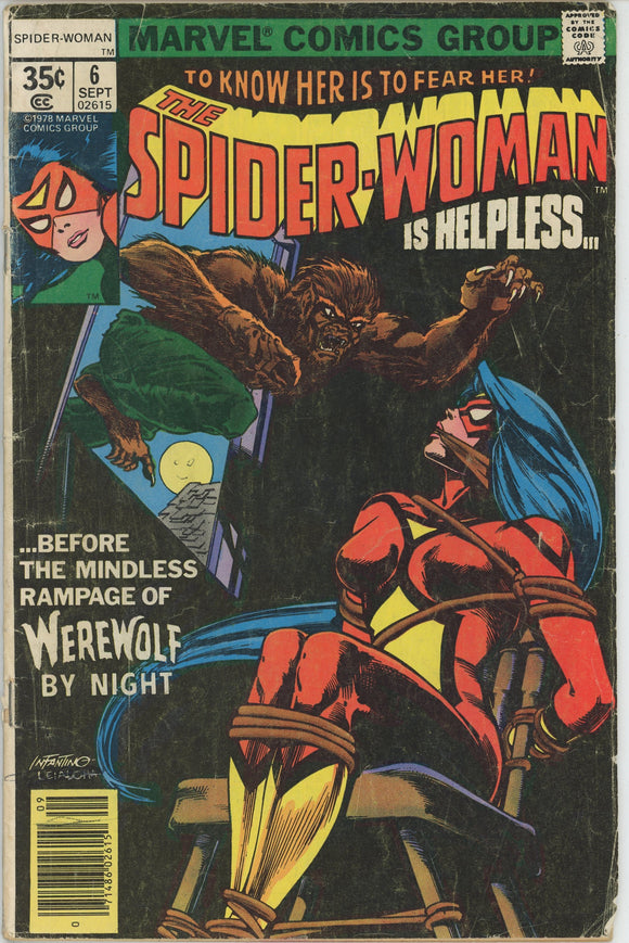 Spider Woman #6 (1978) - 2.5 GD+ *End of a Nightmare/Werewolf By Night*