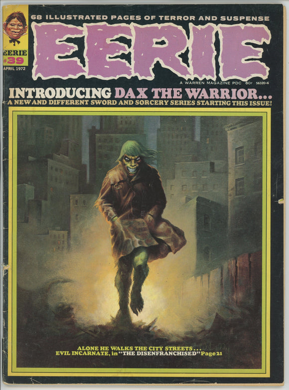 Eerie #39 (1966 Warren Magazine) - 3.0 GD/VG *Ken Kelly Cover*