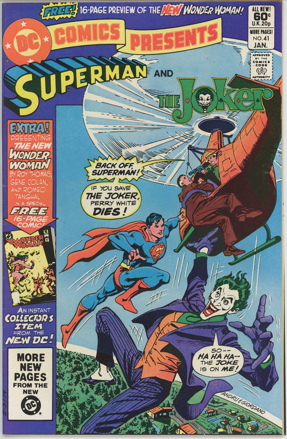 DC Comics Presents #41 (1978) - 8.5 VF+ Superman/Joker/1st New Wonder Woman