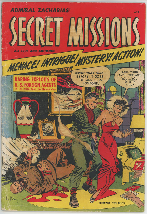 Secret Missions #1 (1950 St. John) - 2.0 GD *Joe Kubert Cover/Spy Thriller*