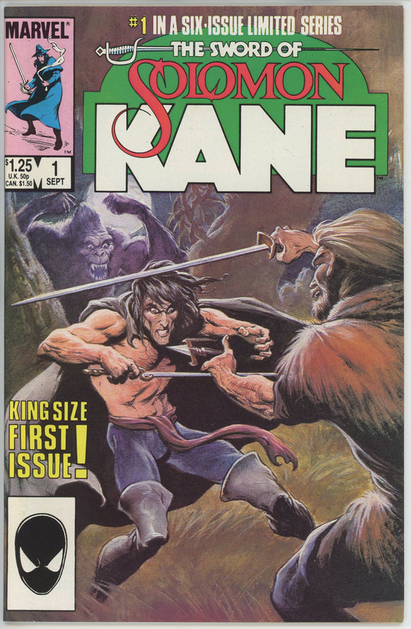 Solomon Kane #1 (1985) - 9.2 NM- *Red Shadows*