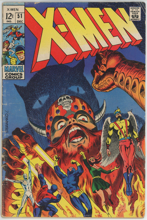 Uncanny X-Men #51 (1963) - 3.5 VG- *1st Appearance Erik the Red**