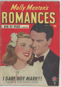 Molly Manton's Romances #1 (1949) - 2.5 GD+ *Uncommon Marvel Romance*