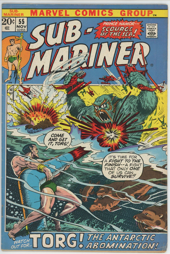 Sub-Mariner #55 (1968) - 5.5 FN- *The Abominable Snow-King*