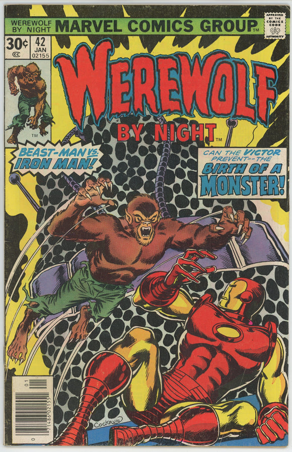 Werewolf By Night #42 (1972) - 5.5 FN- *The Marauder and the Man of Iron*