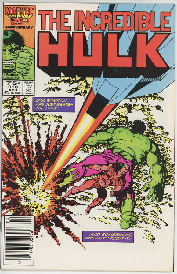 Incredible Hulk #318 (1962) - 7.5 VF- *Baptism of Fire* Newsstand