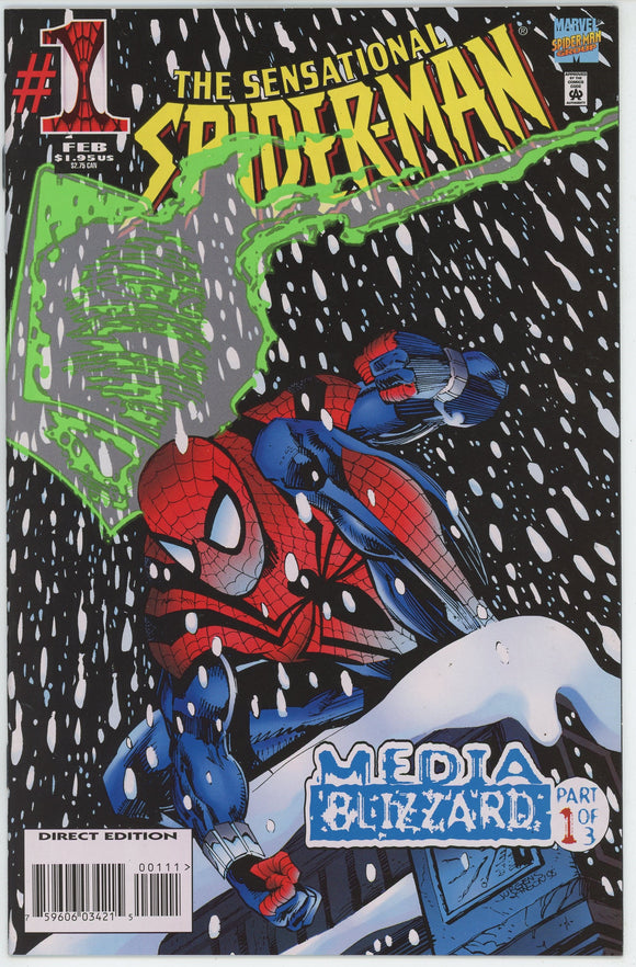 Sensational Spider-Man #1 (1996) - 9.4 NM *Cool Jurgens Cover*