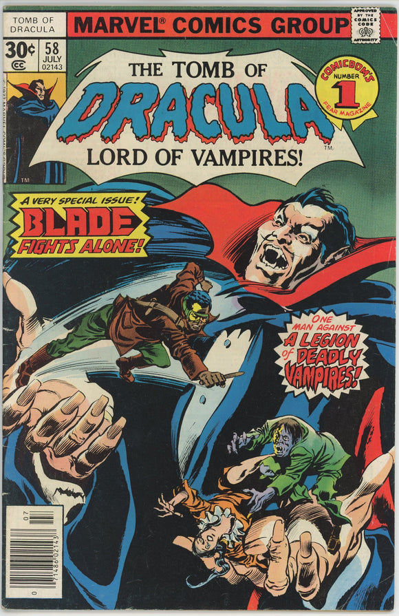 Tomb of Dracula #58 (1972) - 5.5 FN- *Blade/Undead by Daylight*