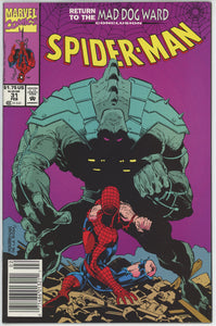 Spider-Man #31 (1990) - 9.2 NM- *Return of the Mad Dog Ward* Newsstand