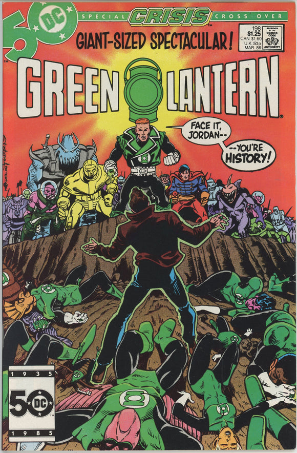 Green Lantern #198 (1960) - 7.5 VF- *Crisis on Infinite Earths*