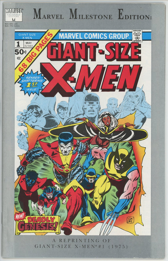 Marvel Milestone Giant Size X-Men #1 (1991) - 8.0 VF *Reprints 1st New Team*