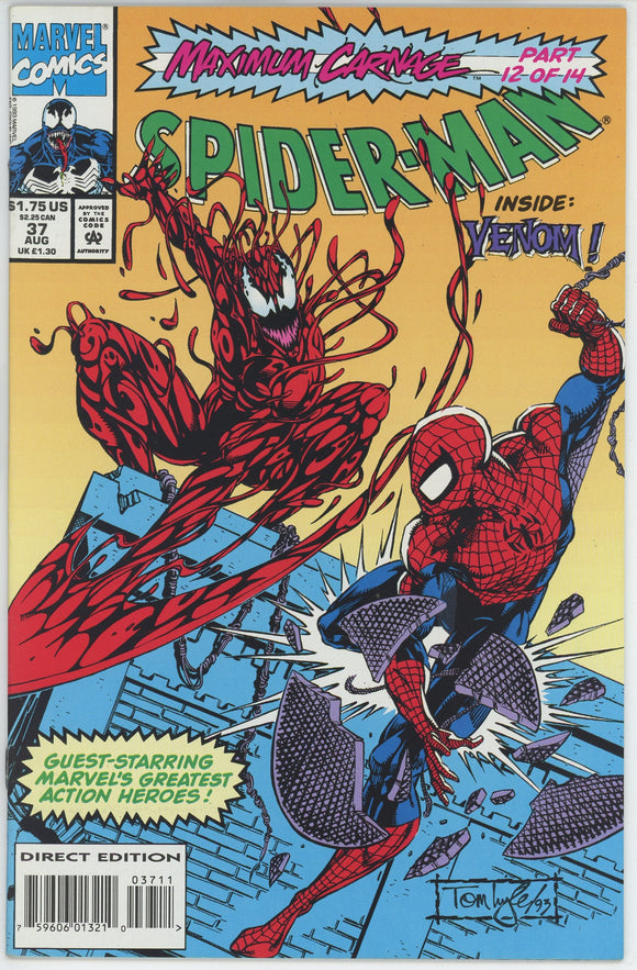 Spider-Man #37 (1990) - 9.0 VF/NM *Maximum Carnage*