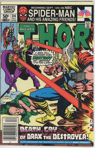 Thor #314 (1962) - 7.5 VF- *Acts of Destruction* Newsstand