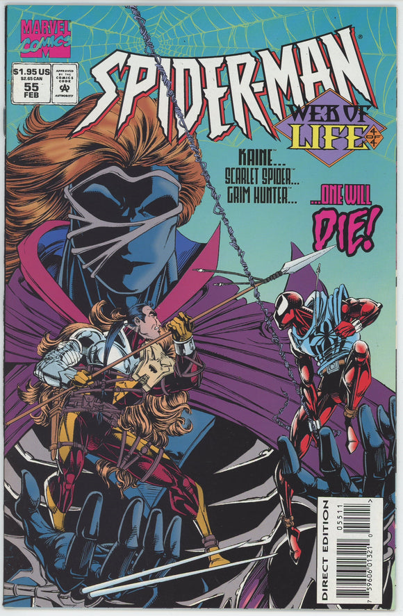 Spider-Man #55 (1990) - 9.2 NM- *End Hunt/Kaine*