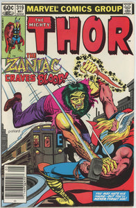 Thor #319 (1962) - 8.0 VF *The Zaniac Craves Blood* Newsstand