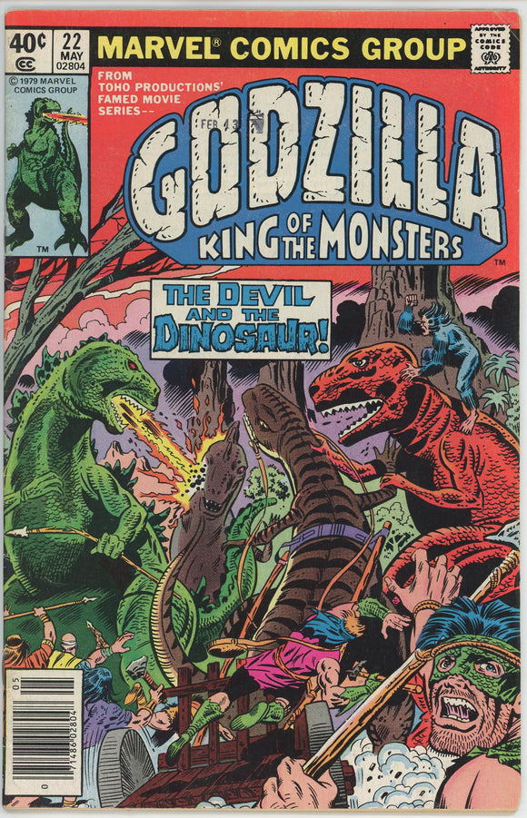 Godzilla #22 (1977) - 4.0 VG *The Devil and the Dinosaur*