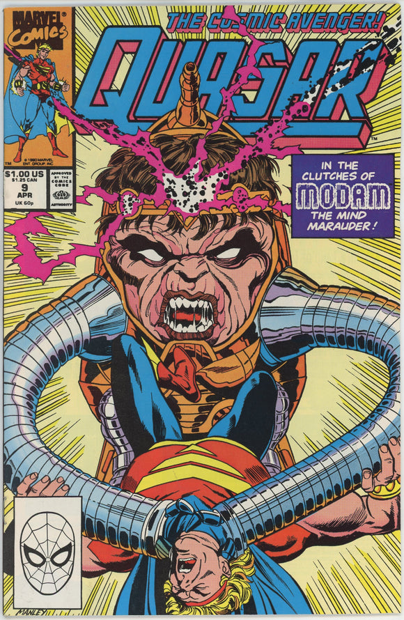 Quasar #9 (1989) - 7.5 VF- *Have Brain, Will Travel/MODOK*