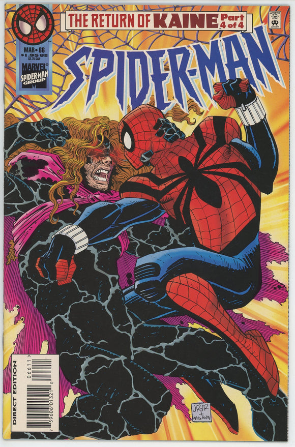 Spider-Man #66 (1990) - 9.0 VF/NM *The Return of Kaine*