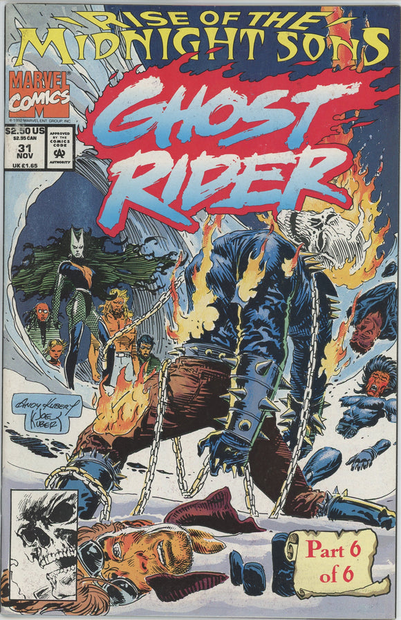 Ghost Rider #31 (1990) - 7.0 FN/VF *1st Full App Midnight Sons*